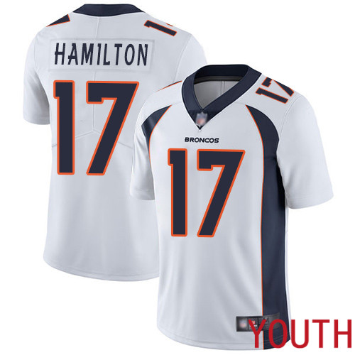 Youth Denver Broncos #17 DaeSean Hamilton White Vapor Untouchable Limited Player Football NFL Jersey->youth nfl jersey->Youth Jersey